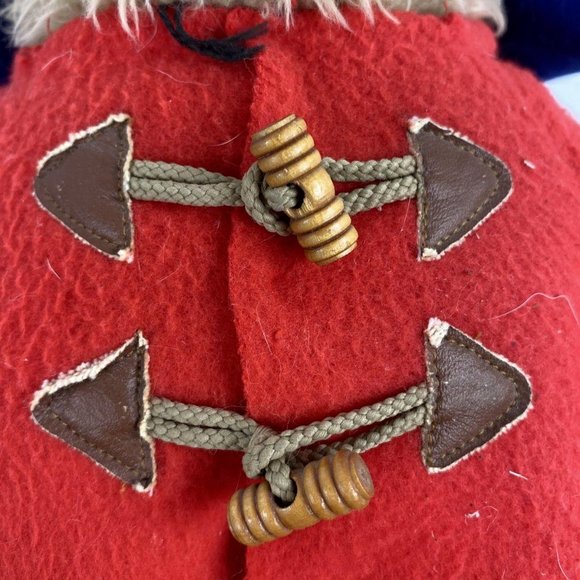 Vintage Eden Paddington Bear Darkest Peru to London Red Jacket Plush Toy 13.5'' - Picture 3 of 6